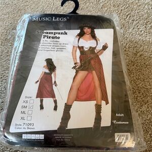 NEW Music Legs Steampunk Pirate Costume – Size Small, Never Opened